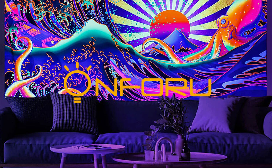 Onforu Blacklight Light Fixtures for Blacklight Tapestry