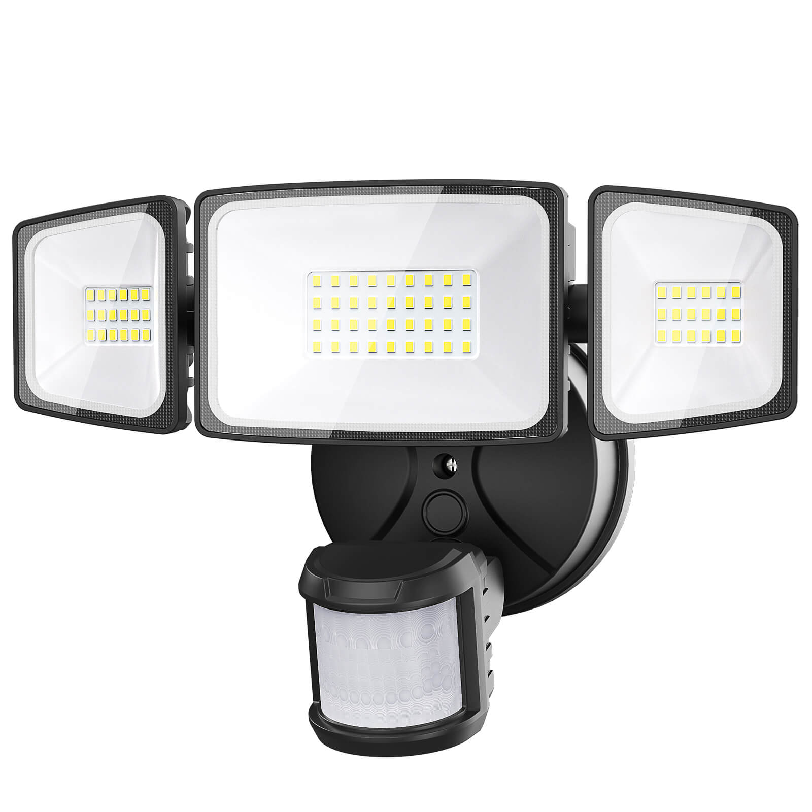 50W LED Motion Sensor Floodlight – IP66 Waterproof, Outdoor Security Light, Black