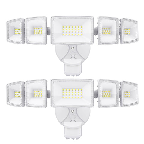Onforu 5 Heads 27W Motion Sensor LED Light White 2 Pack