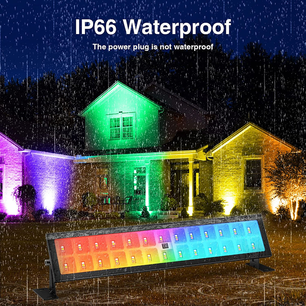 48W Color Changing RGB Flood Light Bars IP66 Waterproof