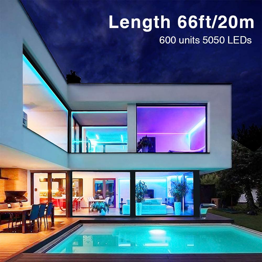 Onforu 66ft RGB LED Strip Lights with Remote