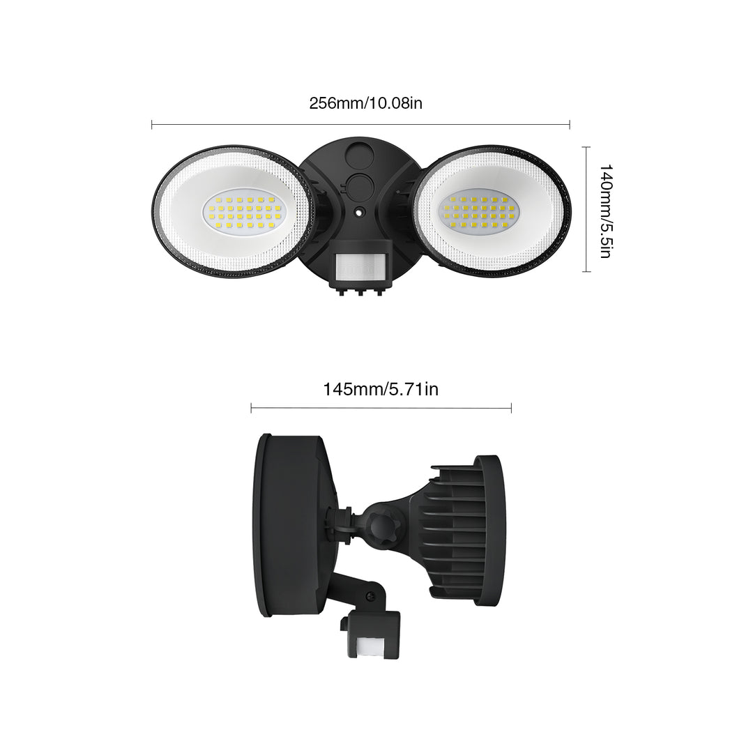 Onforu 50W 2-Head Motion Sensor LED Security Light BD39