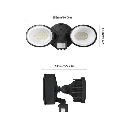 Onforu 50W 2-Head Motion Sensor LED Security Light BD39