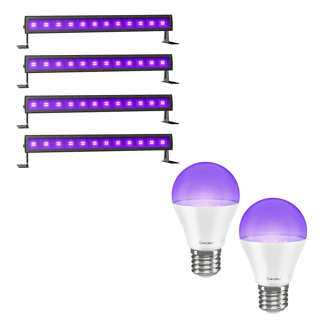 24W Black Light Bar CT06 + 9W Black Lights LED Bulbs GY05