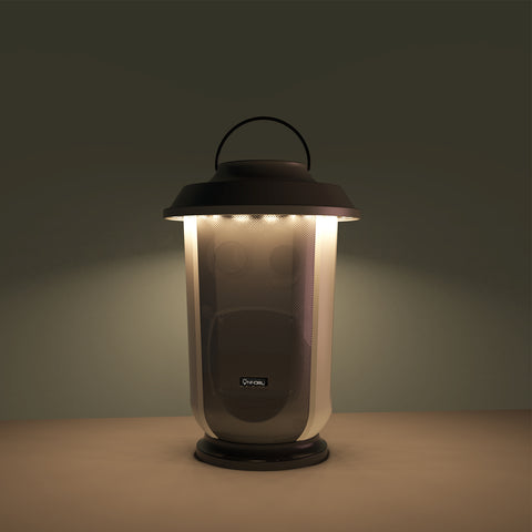 Portable Lantern Speaker with Warm White LED Lights
