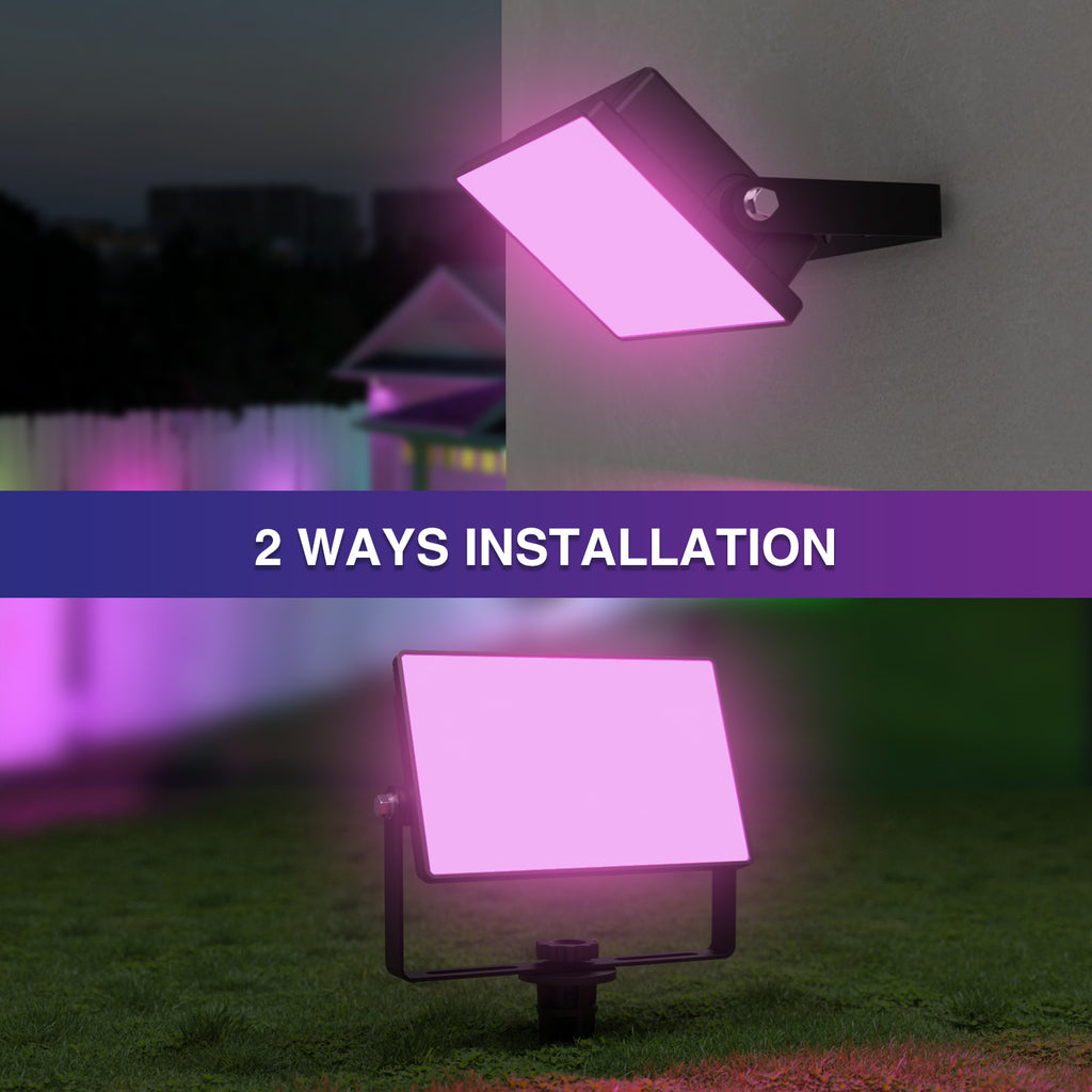 Outdoor Decoration Colorful RGBW LED Uplights Installation