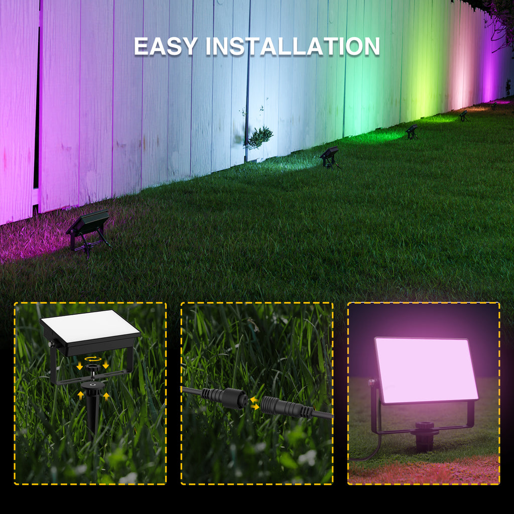 Garden Decoration Colorful RGBW LED Uplights Outdoor