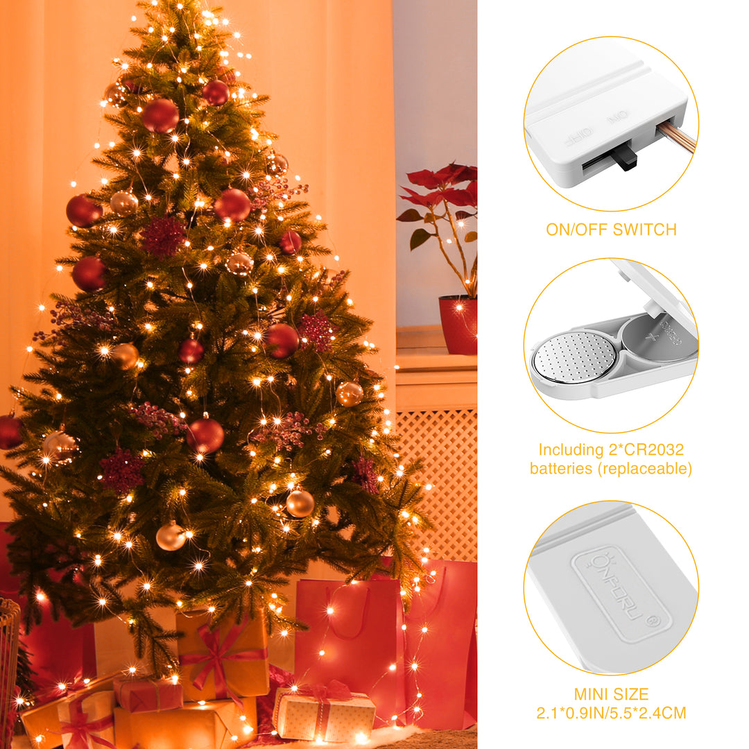 Orange LED Mini Fairy Light Battery Operated for Christmas