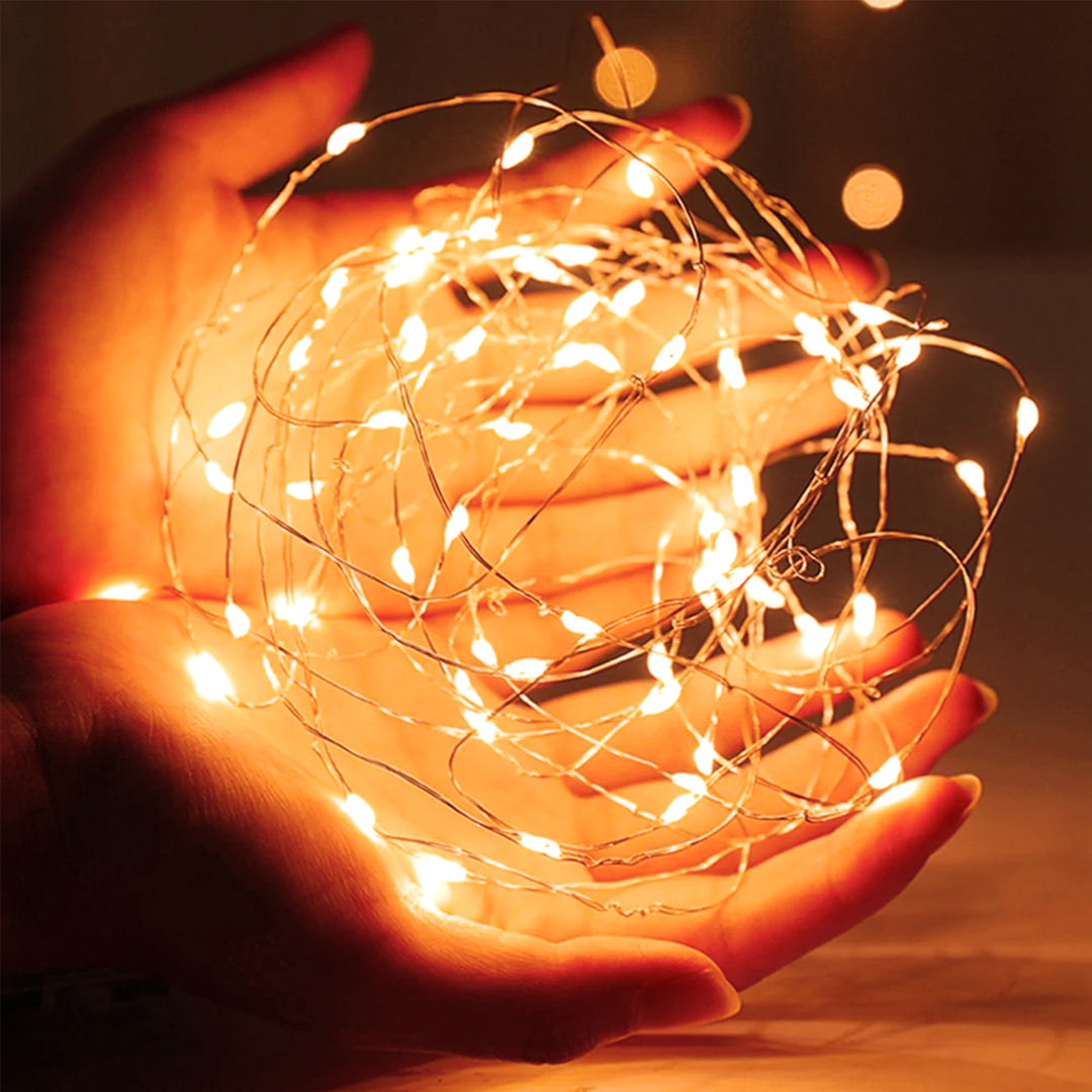 Orange LED Mini Fairy Light Battery Operated Safety