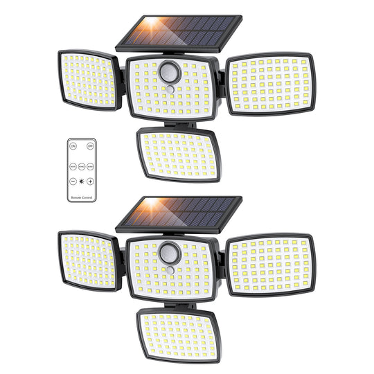 Onforu 4 Heads Solar Motion Lights with Remote TY25