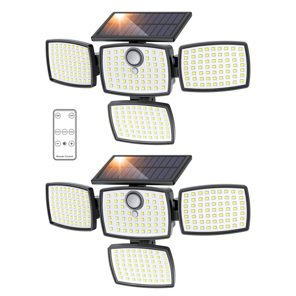 Onforu 4 Heads Solar Motion Lights with Remote TY25