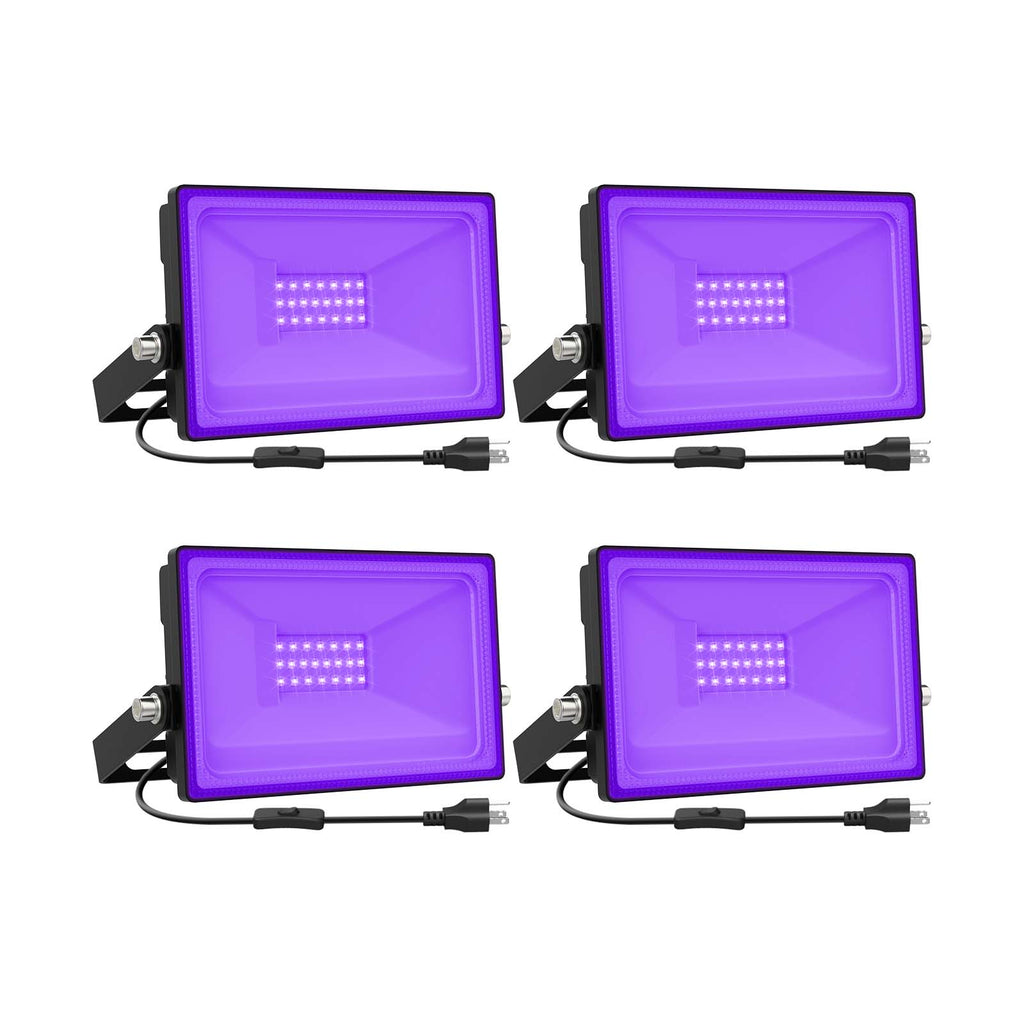 2 Pack 100W LED Black Lights for Glow Party UV Flood Light