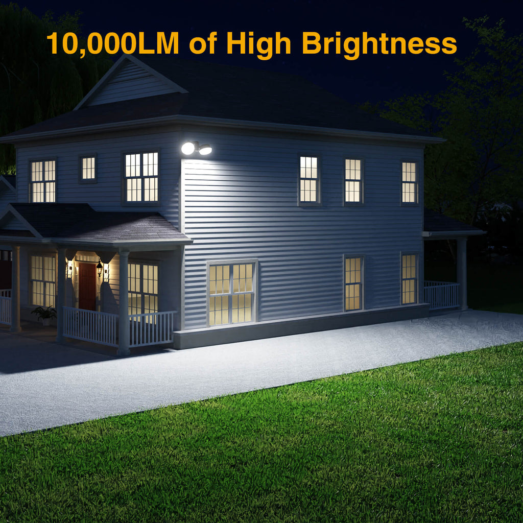 Onforu 100W Dual-Head Dusk to Dawn LED Barn Light with Remote GC02
