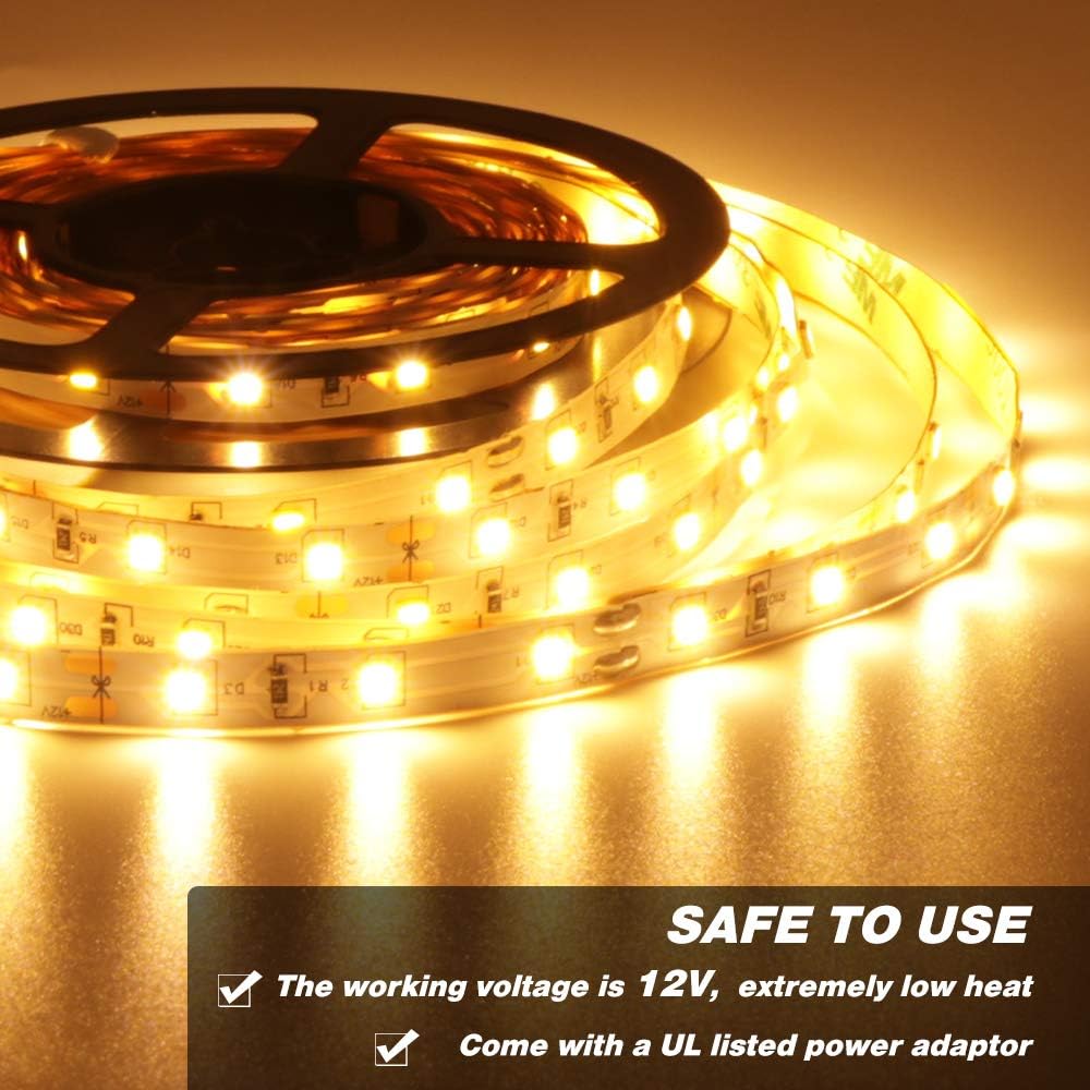 12V LED Strip Light, Clear Lens - Unswitched