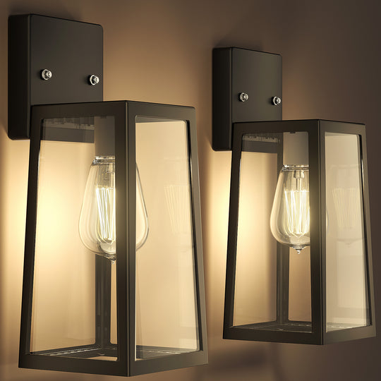 Onforu 2.6in Black Metal Waterproof Outdoor Wall Light