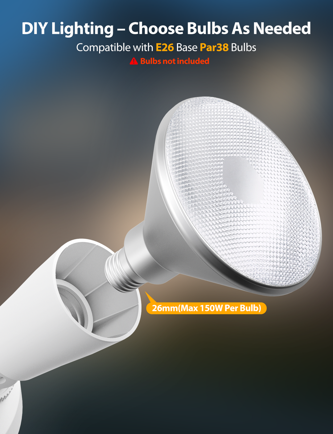 Onforu Twin Par Holder Motion Sensor Lights Hardwired