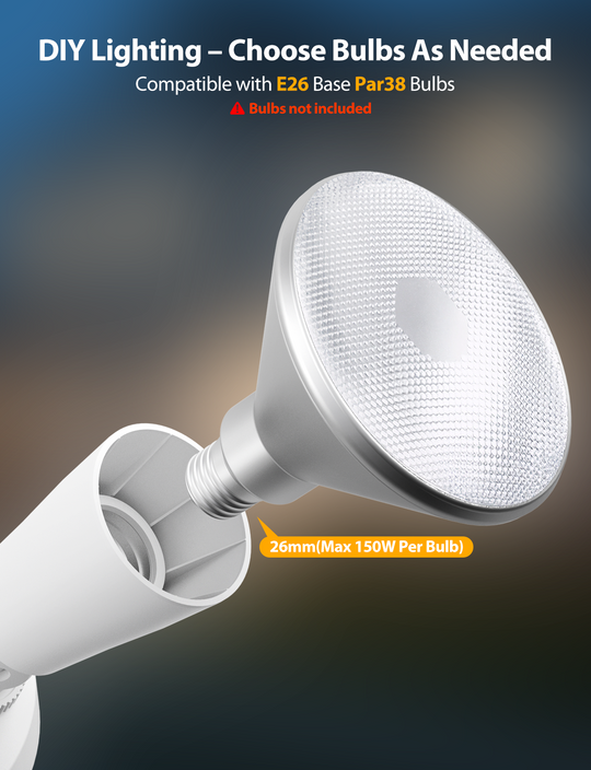 Onforu Twin Par Holder Motion Sensor Lights Hardwired