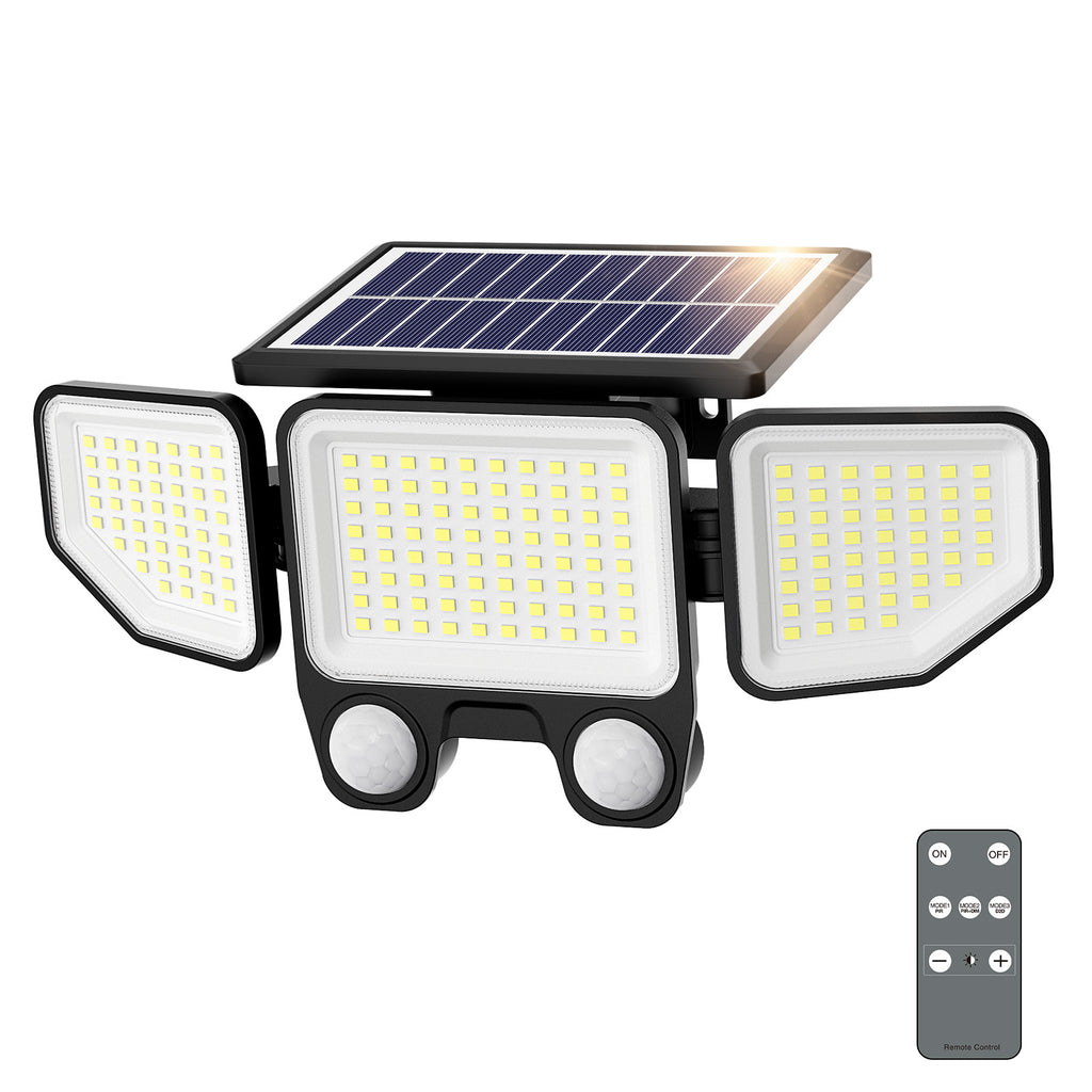 Onforu 3 Heads LED Solar Motion Lights with Remote TY21