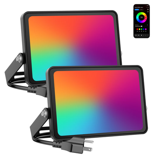 Onforu 25W Bluetooth RGB LED Flood Lights FG172