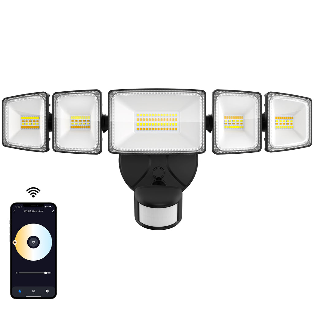 Onforu 5 Heads 55W Smart WiFi Motion Sensor LED Security Lights