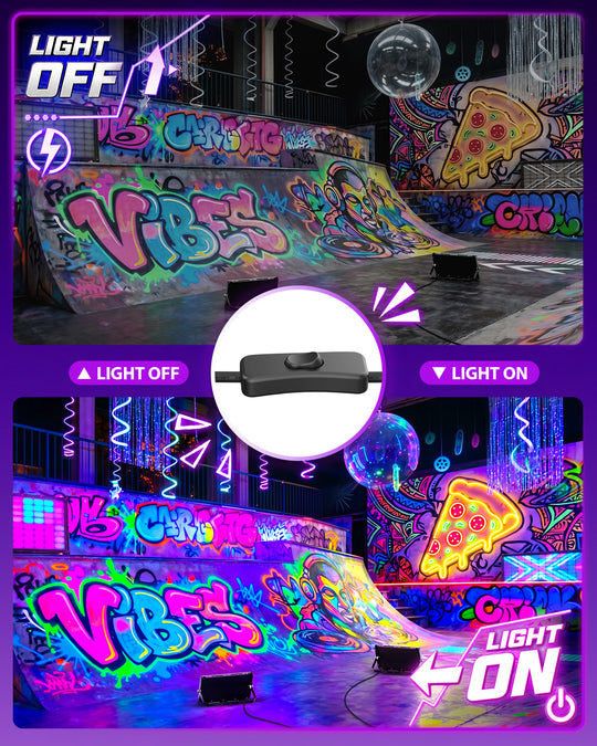 Onforu 100W LED Black Light with Plug FG184