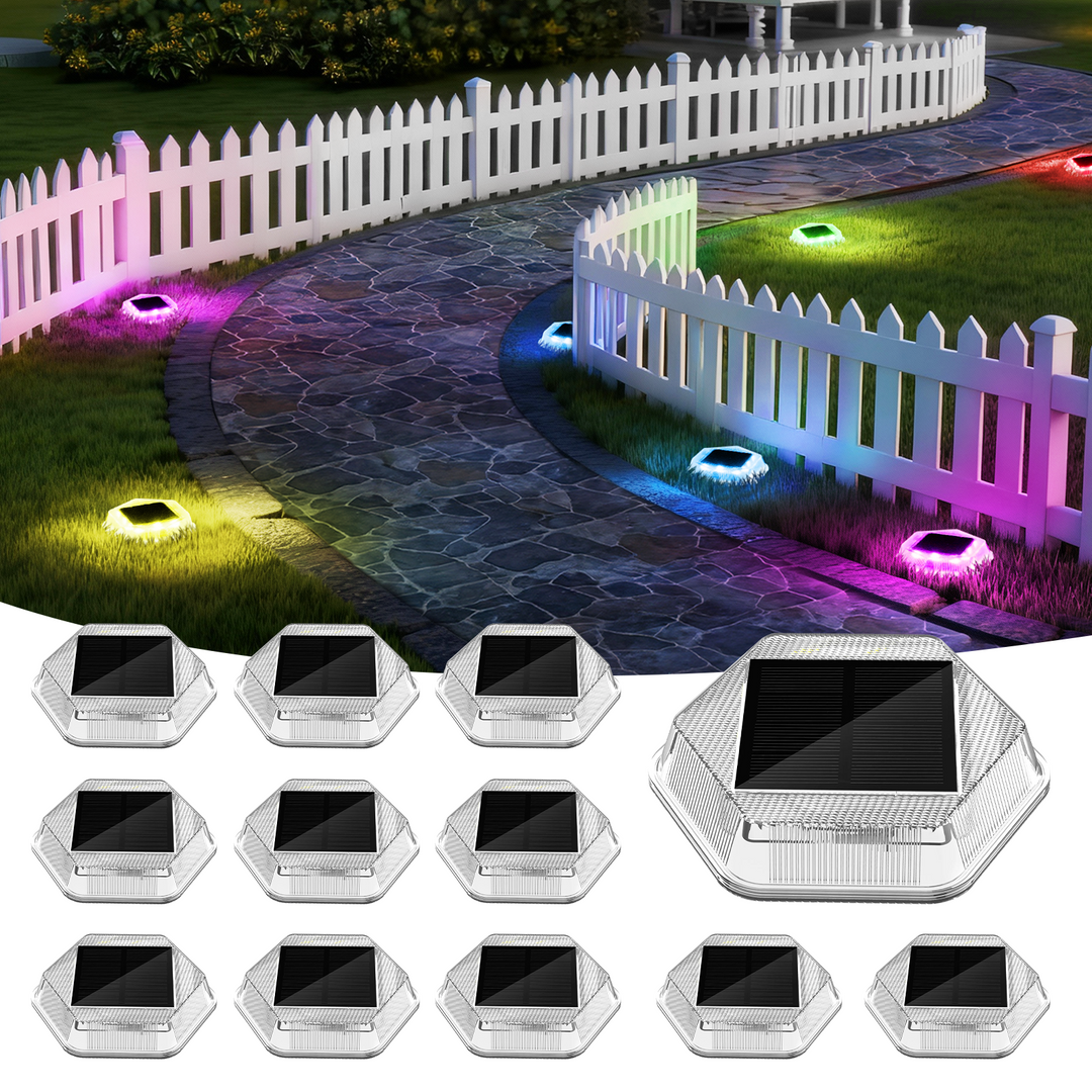Onforu RGB Solar Driveway Lights 12 Pack CP002