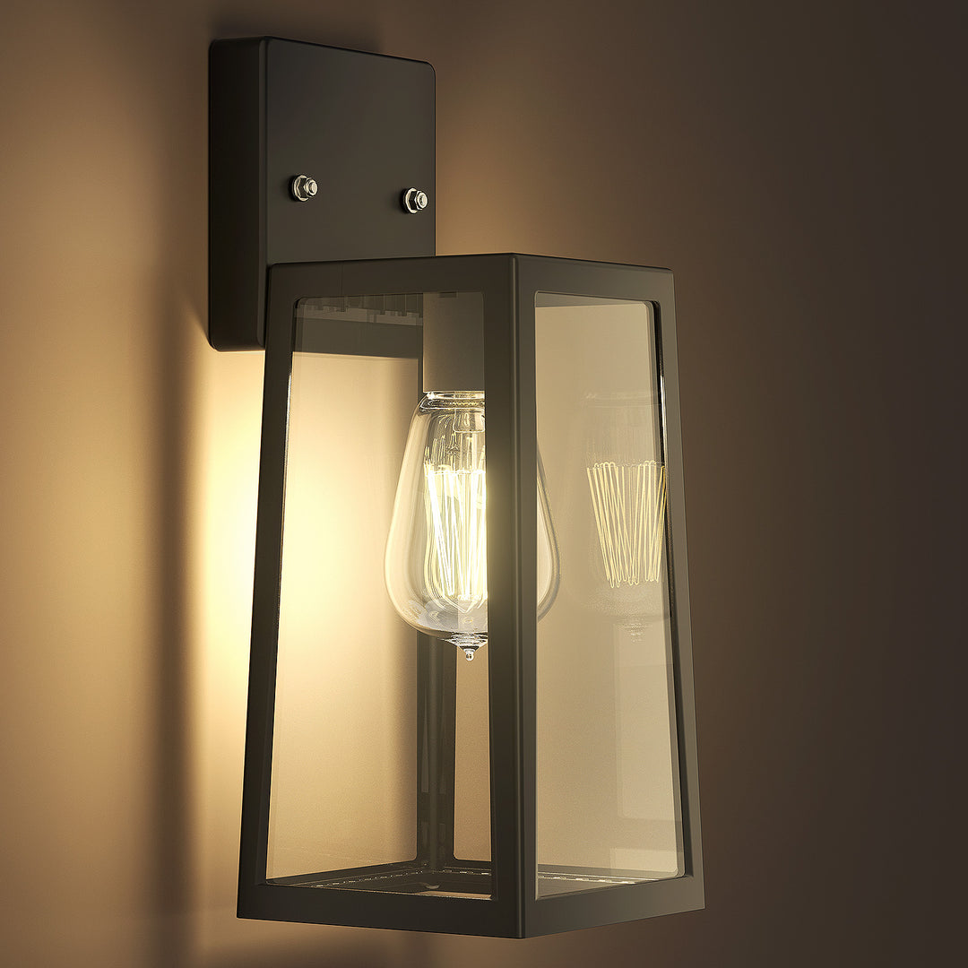 Onforu 2.6in Black Metal Waterproof Outdoor Wall Light