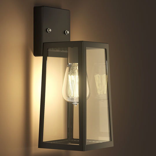 Onforu 2.6in Black Metal Waterproof Outdoor Wall Light