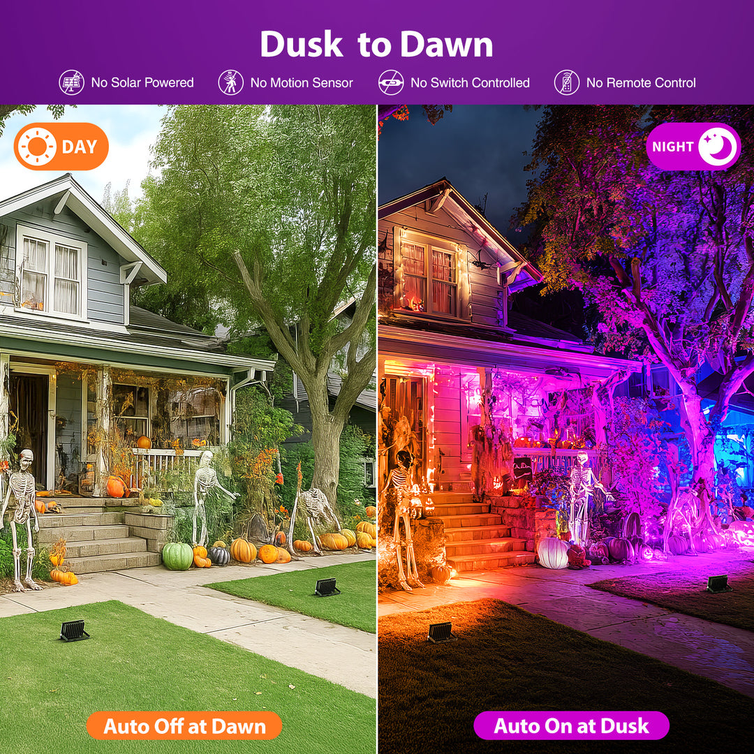 Onforu Orange & Purple Halloween Lights FG96