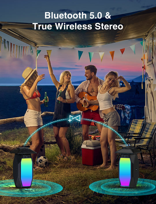 Onforu 25W RGB LED Lights Bluetooth Lantern Speakers YX01