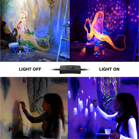 Onforu 30W LED Black Light Bar with Plug DG01