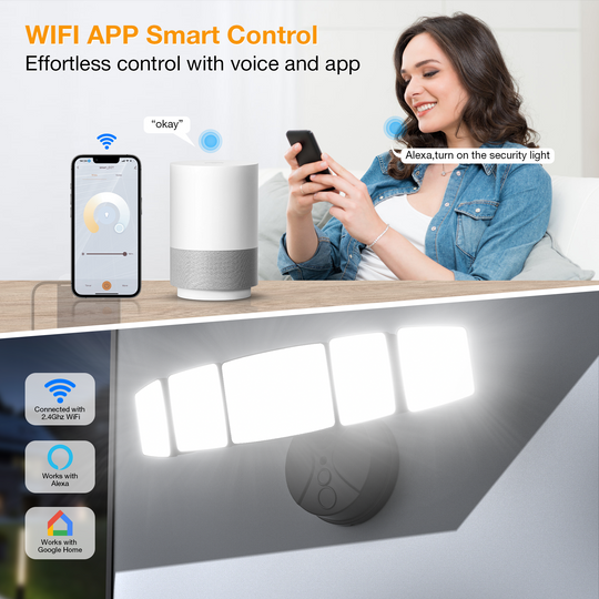 Onforu 120W 5 Heads Smart LED Security Light BD118
