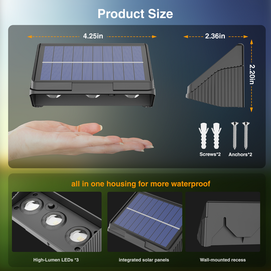 Onforu LED Solar Fence Lights PD001