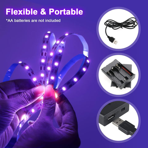 flexible uv black light led strip 