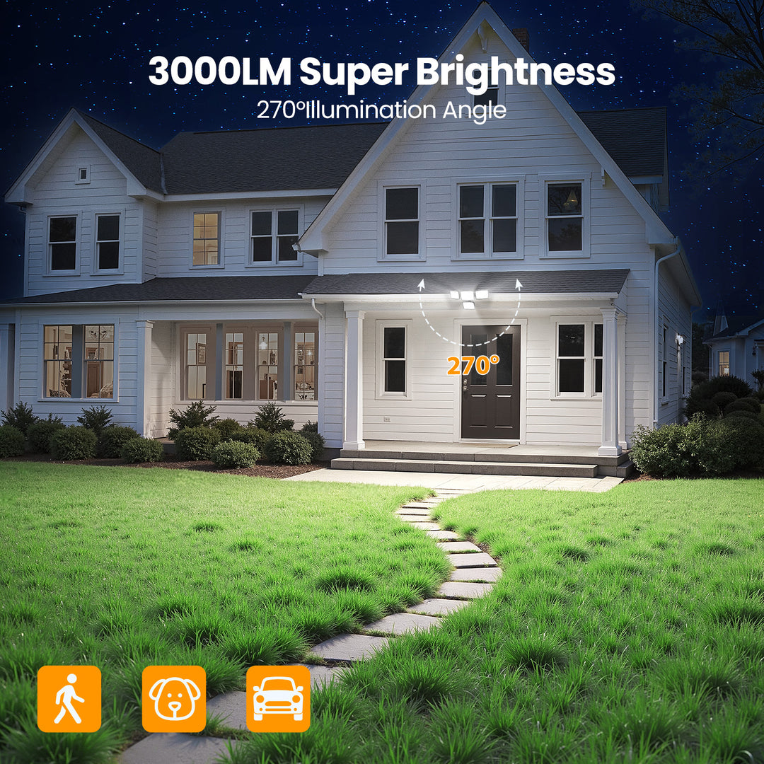 Onforu 4 Heads Solar Motion Lights with Remote TY25