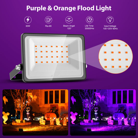 Onforu Orange & Purple Halloween Lights FG96