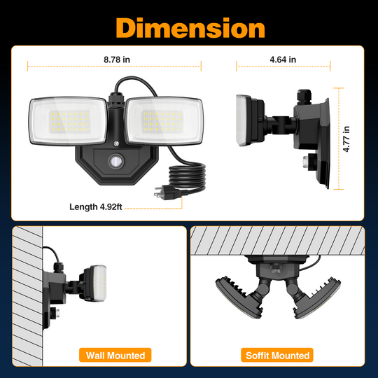 Onforu 32W LED Dusk to Dawn Security Lights