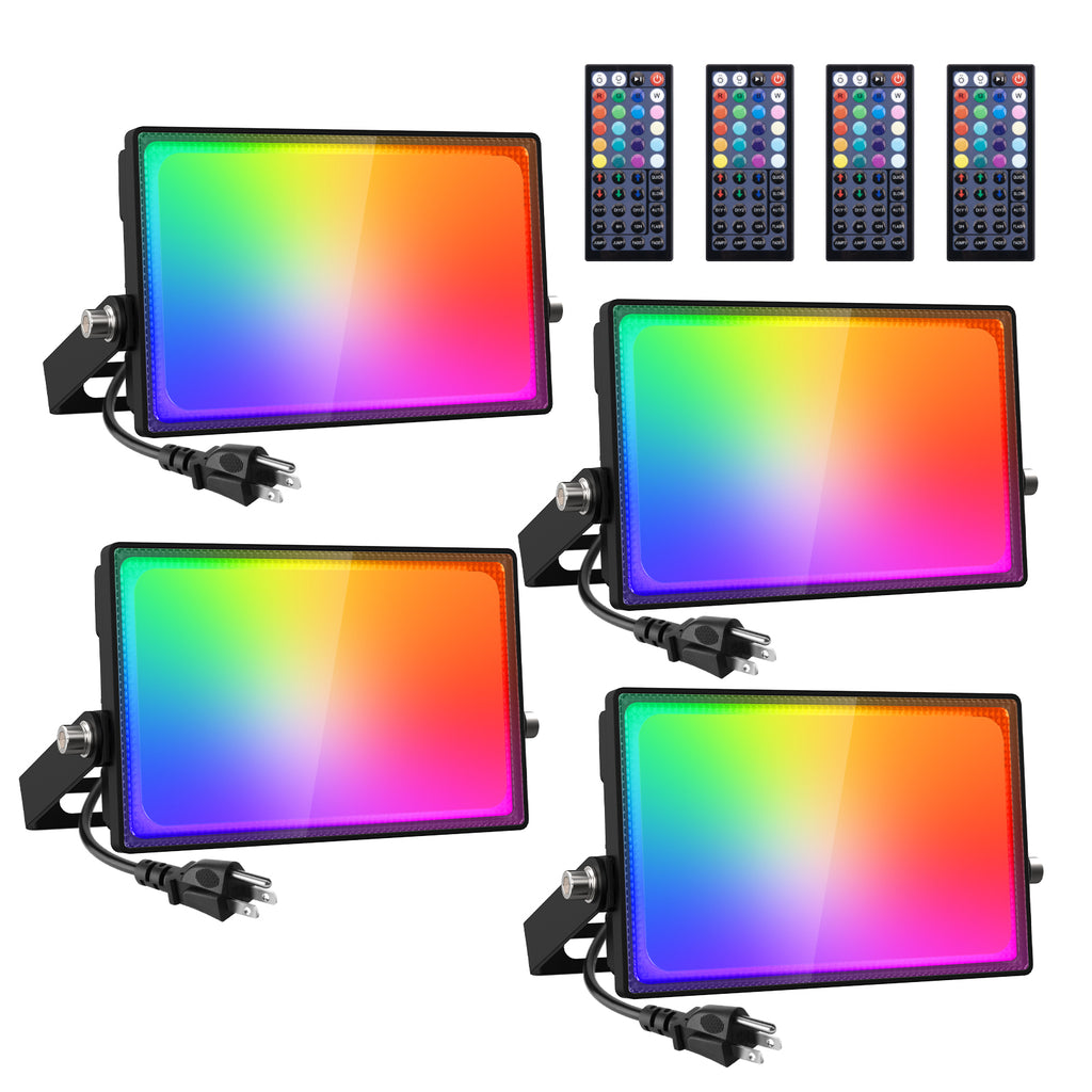 20W Colorful LED Flood Lights 4 Pack