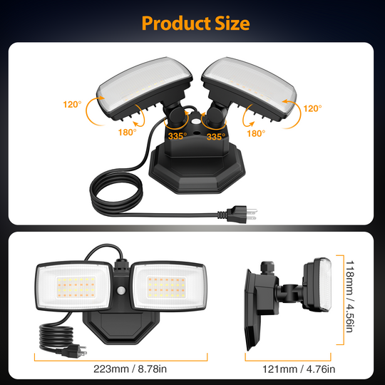 Onforu 3CCT Plug in 32W LED Security Light BD141