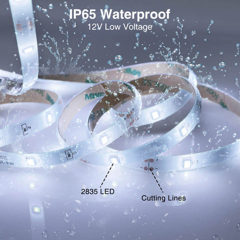 49.2ft 6000K IP65 Waterproof Strip Light 