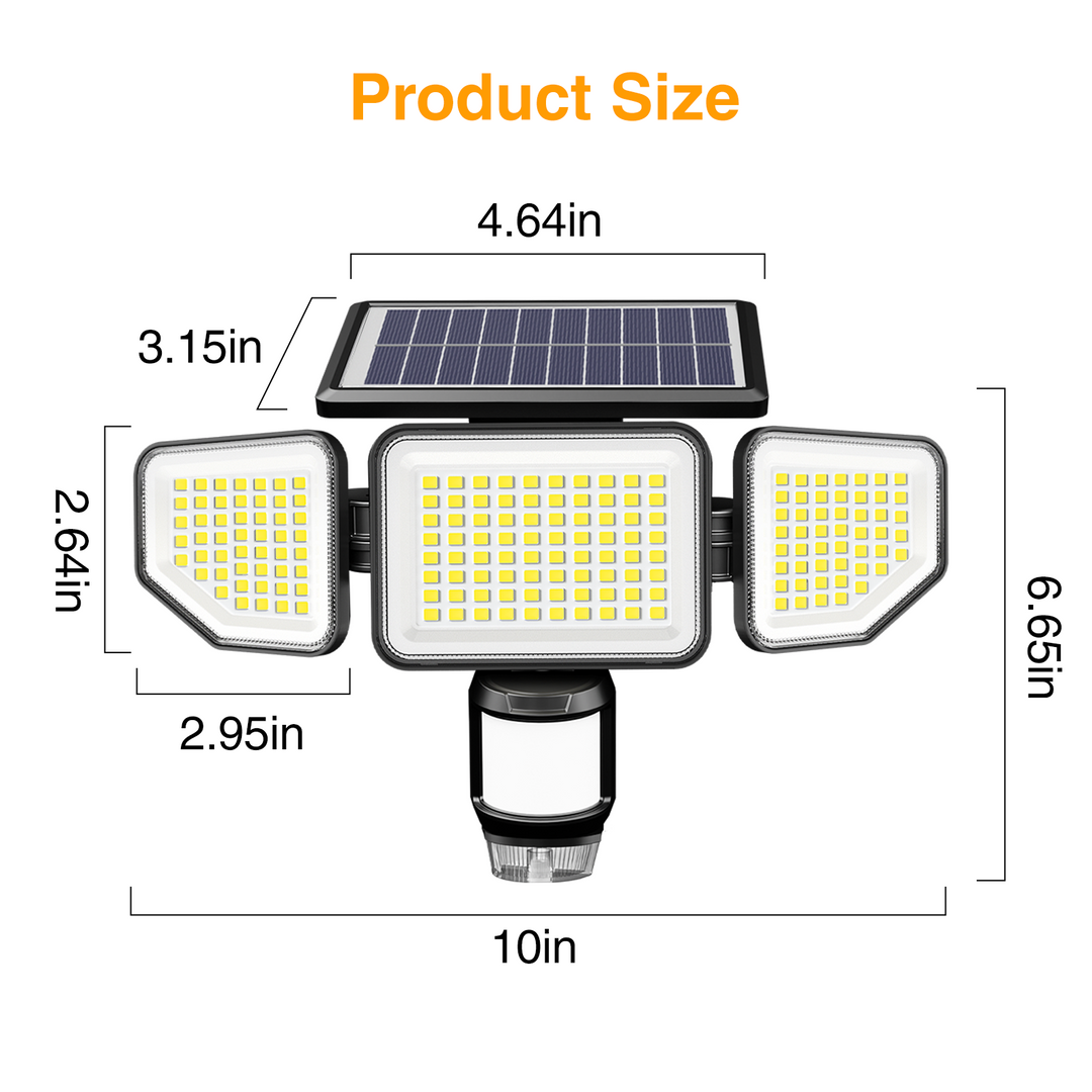 Onforu 3 Heads LED Solar Motion Lights TY23