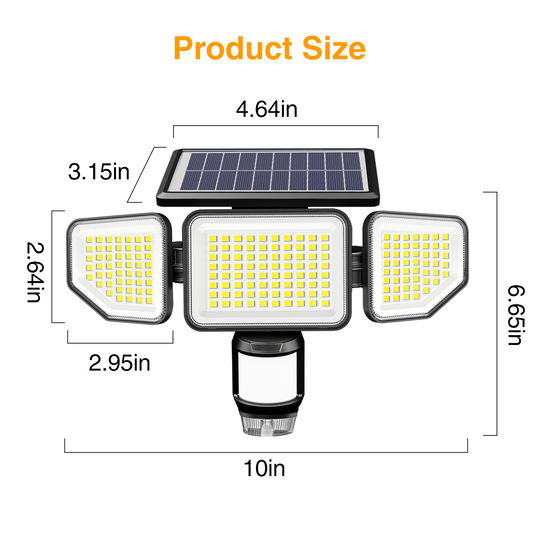 Onforu 3 Heads LED Solar Motion Lights TY23