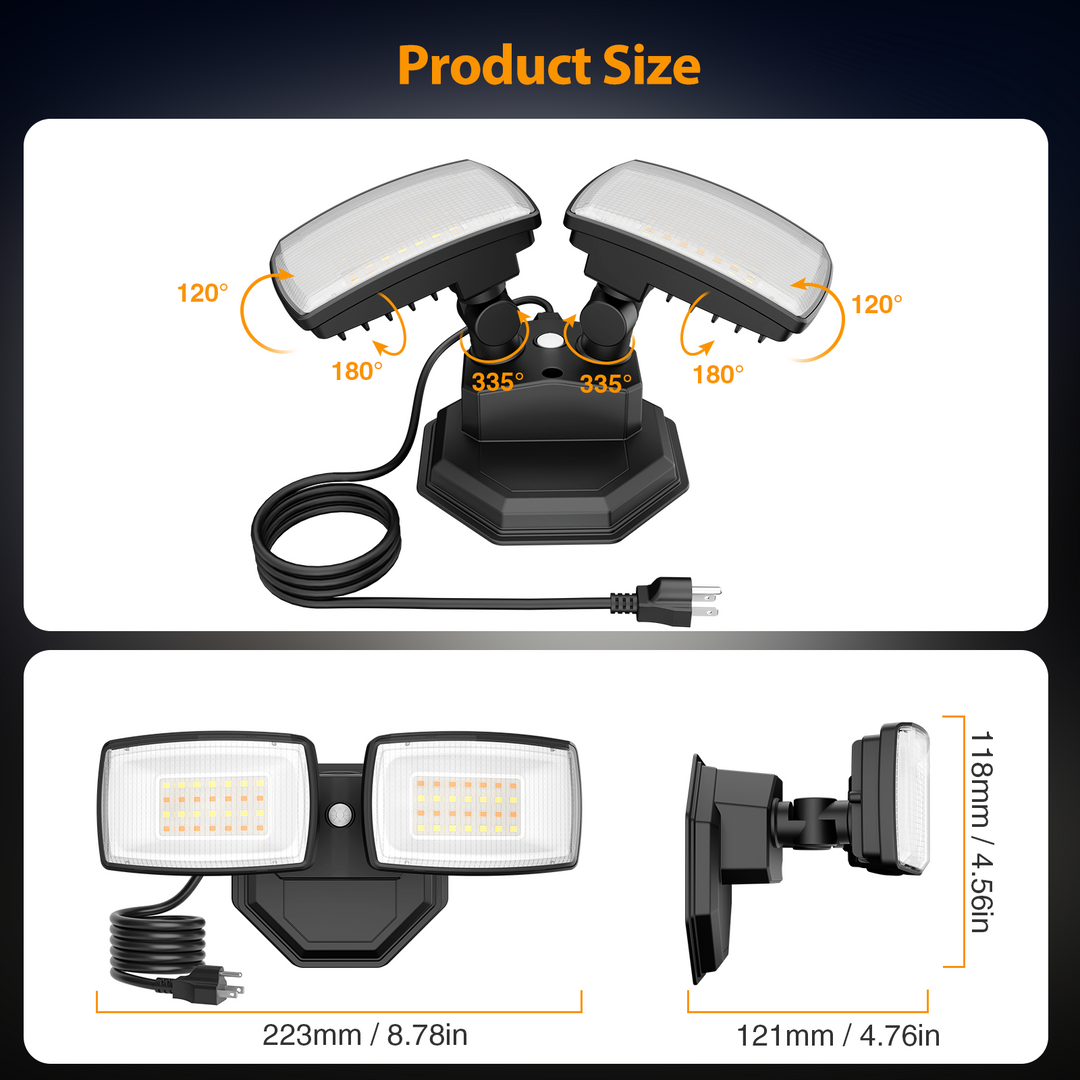 Onforu 3CCT Plug in 32W LED Security Light BD141
