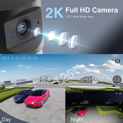 55W Motion Sensor Camera Light SX05 2K HD