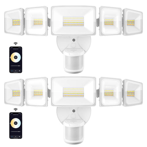 Onforu Heads 55W Smart LED Motion Detector Outdoor Security