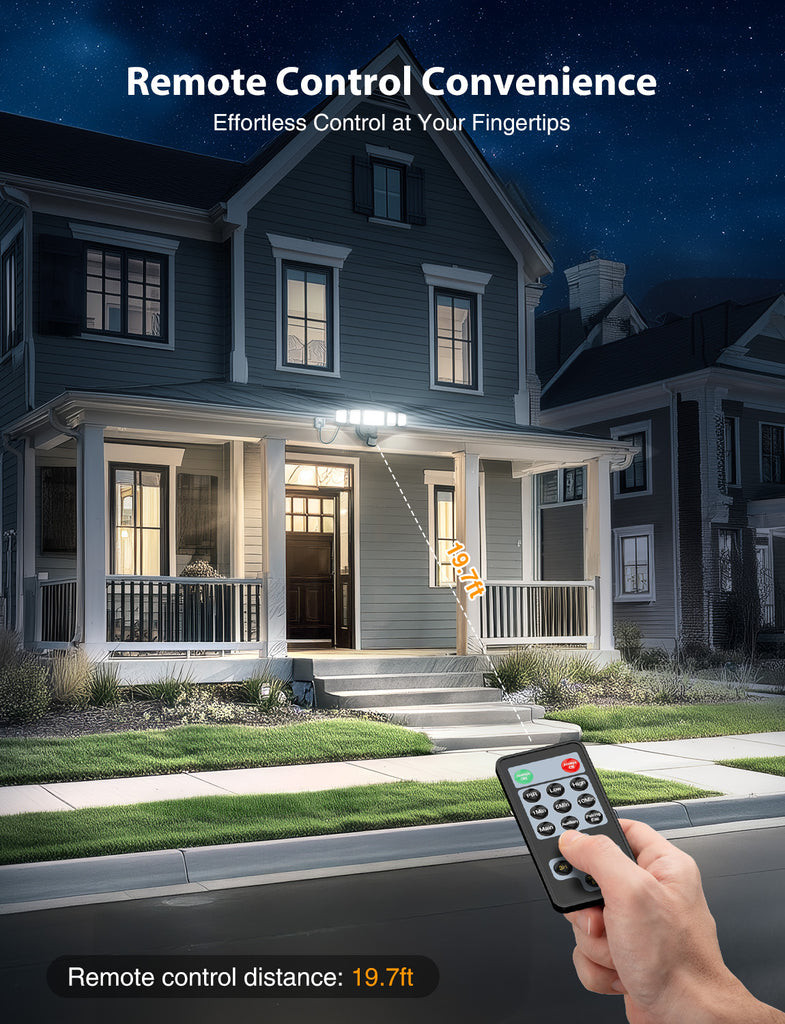 Onforu 5 Heads 55W Motion-Activated Security Light with Plug BD104