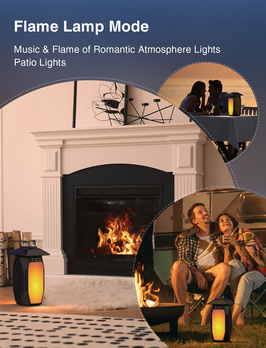 Onforu 25W RGB LED Lights Bluetooth Lantern Speakers YX01