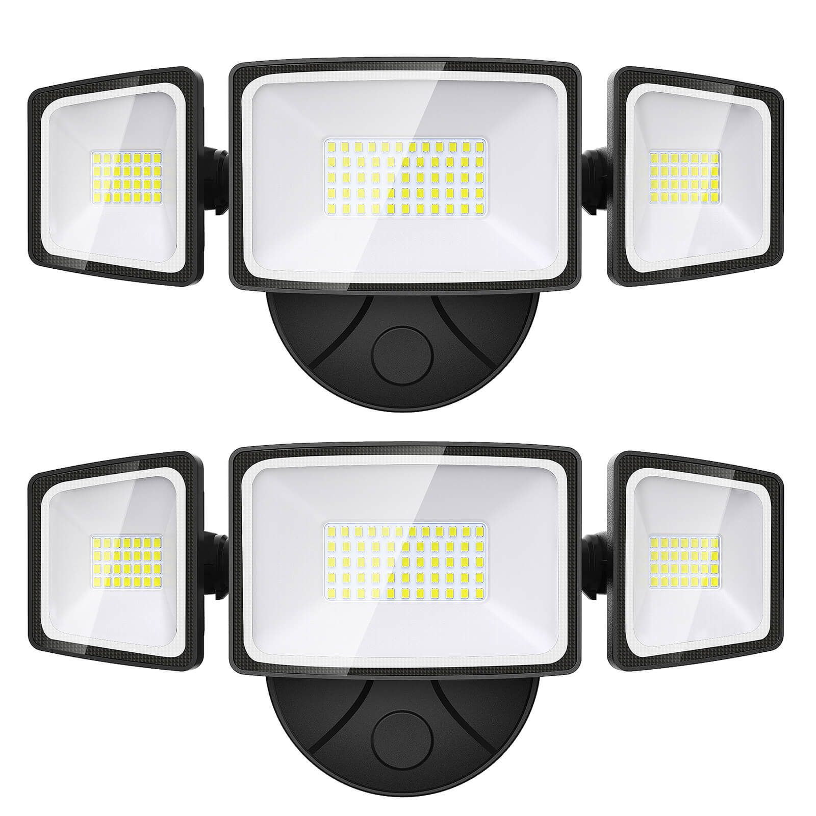 Onforu LED Schijnwerper Met Bewegingsmelder 42W 3900 Lumen - Verstelbare 3 Koppen, 6500K Koud Wit, IP65 Waterdicht Voor Buiten