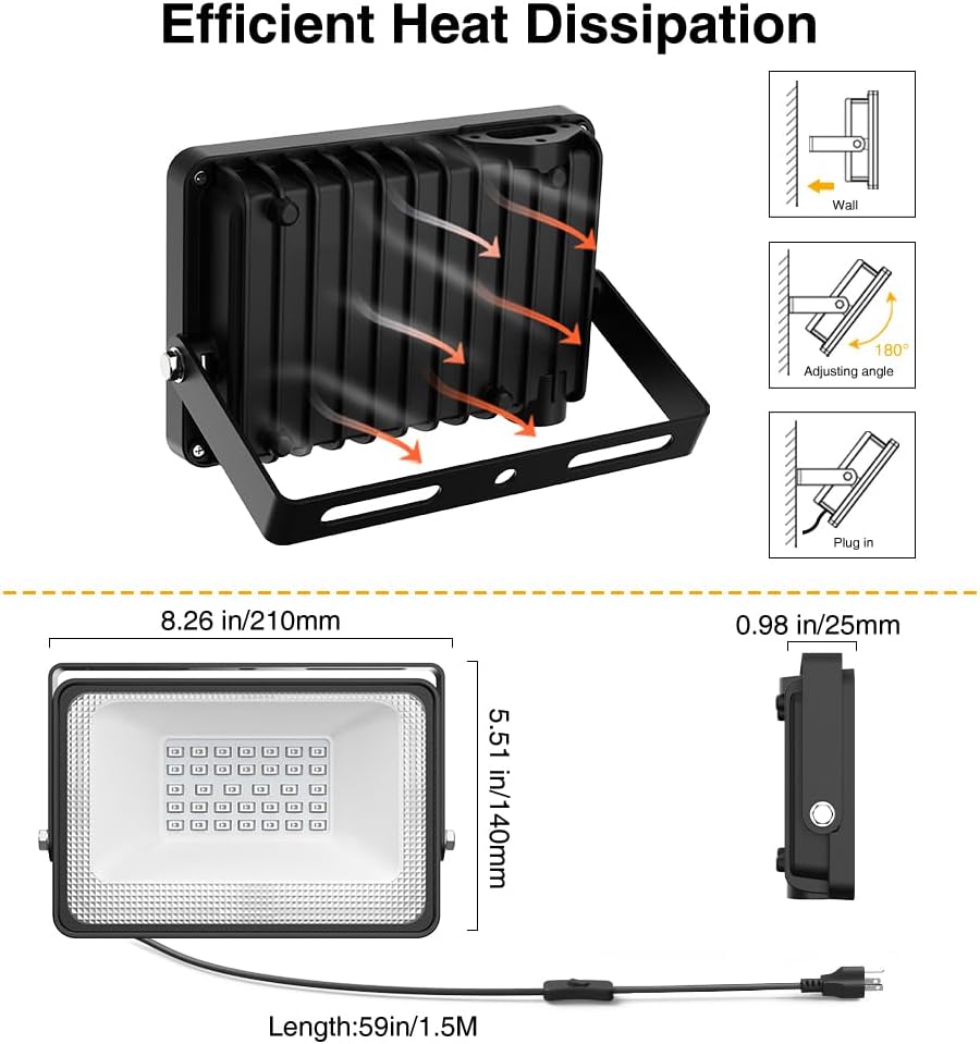 Onforu 38W LED Black Lights with Plug FG177