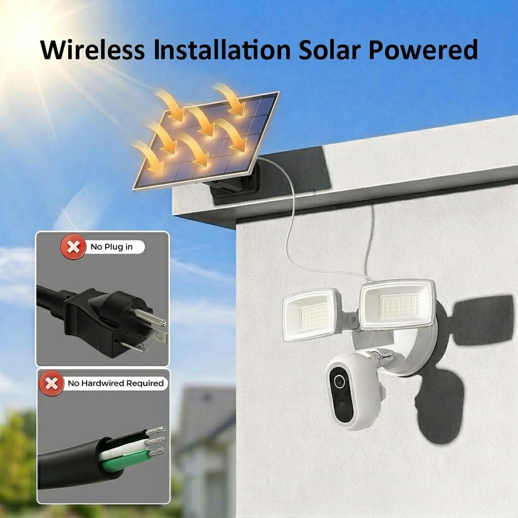Onforu Solar Floodlight Security Camera SX10
